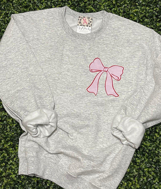 Pink Bow (Pocket) Sweatshirt