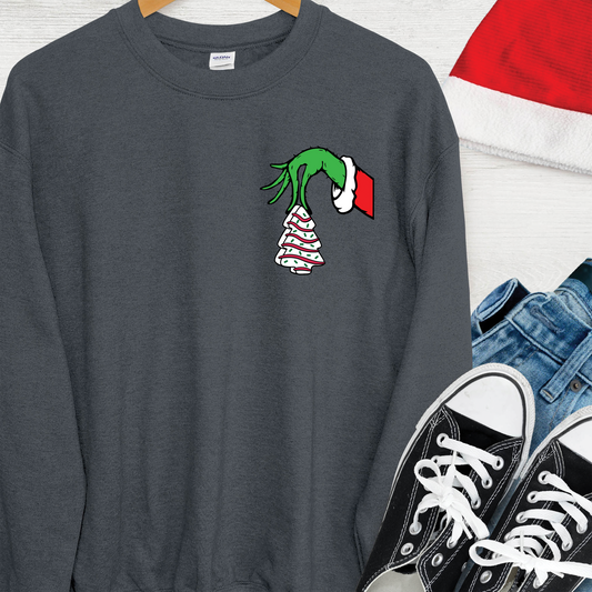 Grinch Christmas Tree Cake Long Sleeve Tee