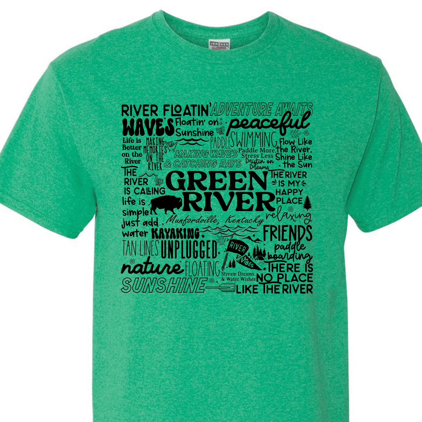 Green River Tee (Heather Green)