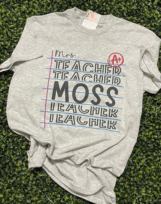 Personalized Teacher Shirt