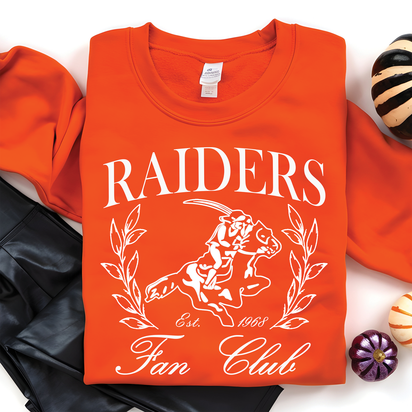 Raider Fan Club Orange Long Sleeve Tee