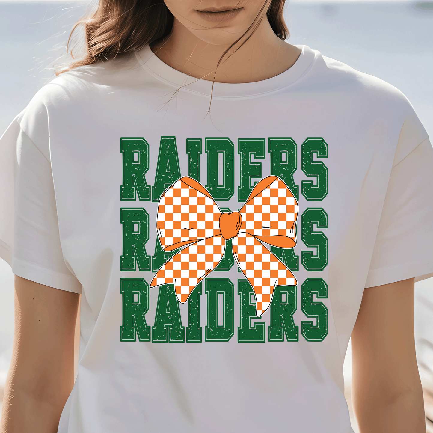 Raiders Repeat Checkered Bow Short Sleeve