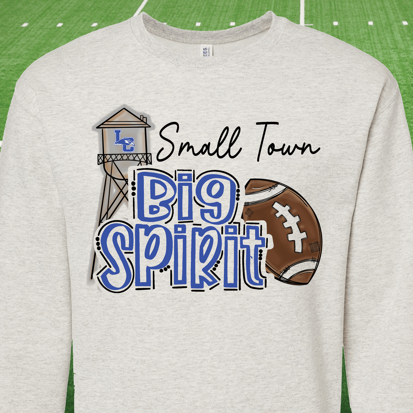 Small Town Big Spirit Larue Football Short Sleeve Tee